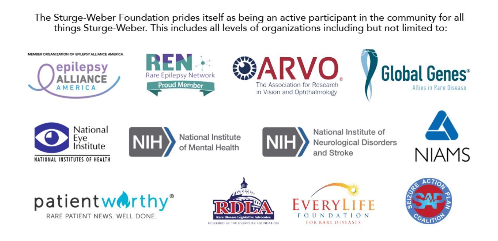 a collection of logos from the Foundation's partners and supporters
