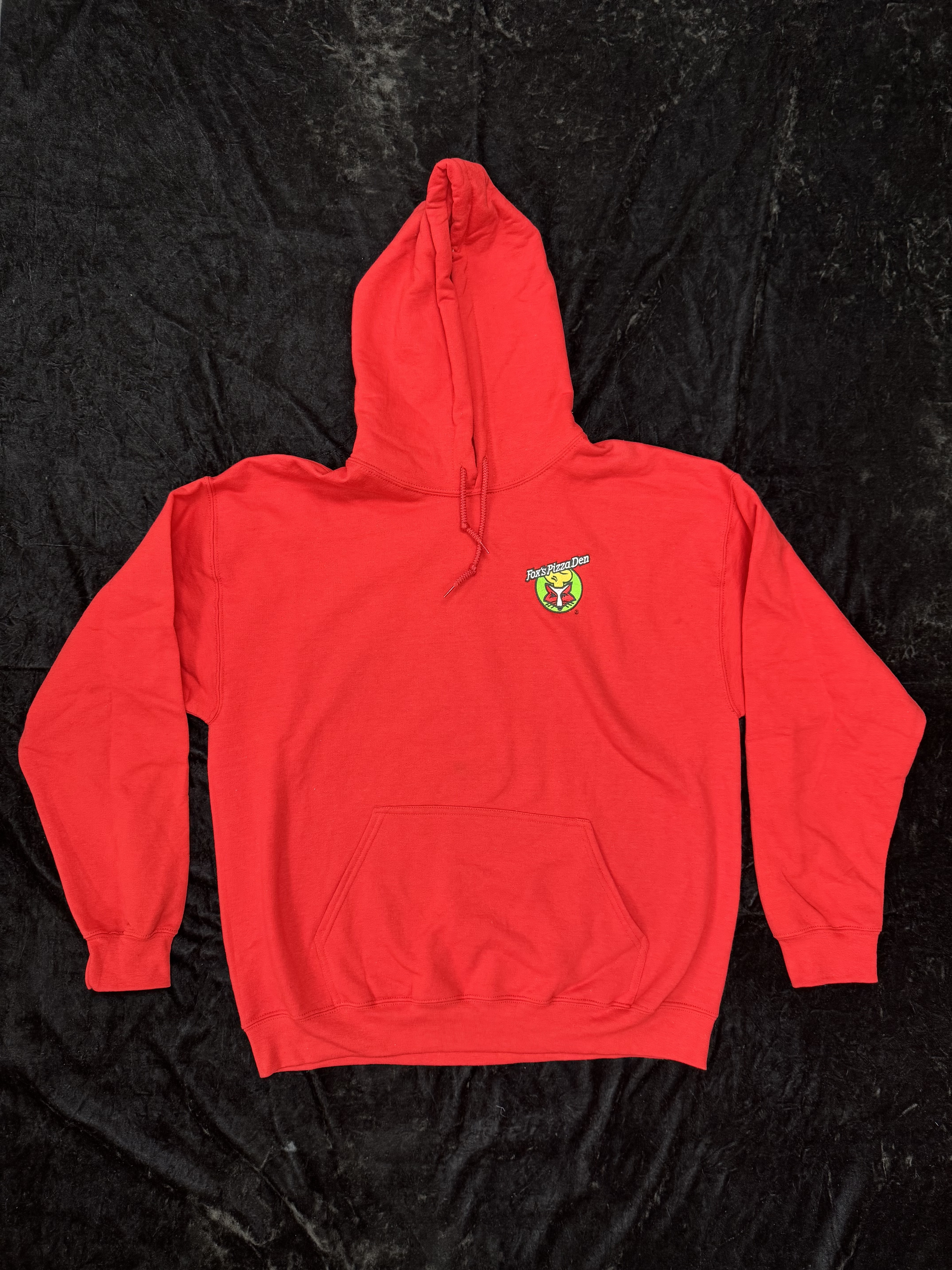 SALE Fox's Logo - Large Red Hooded Sweatshirt