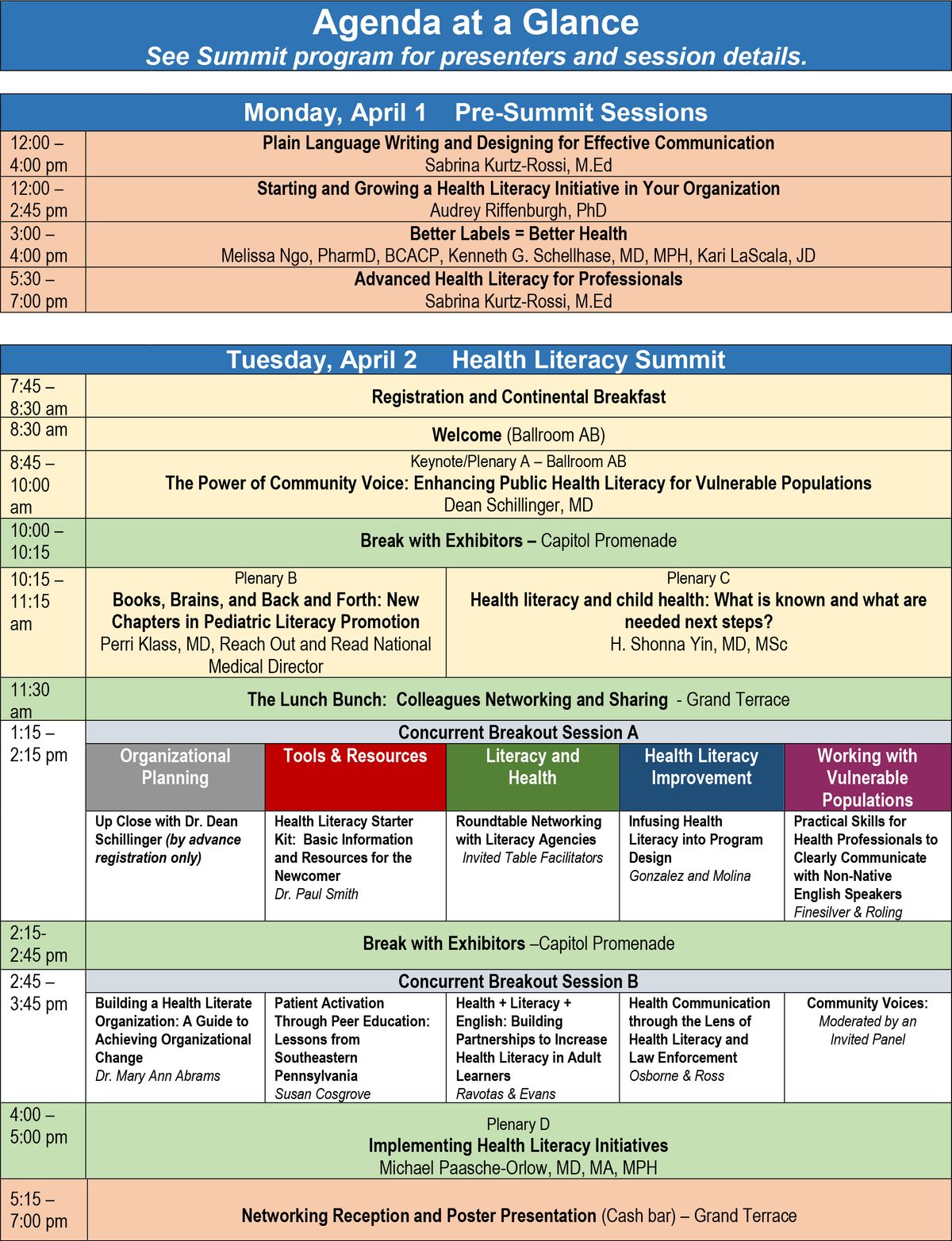 Health Literacy Agenda