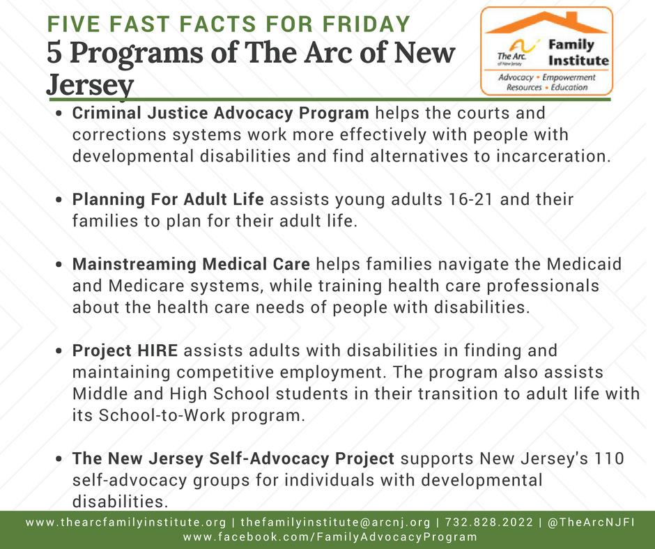 5 Programs of The Arc of New Jersey
