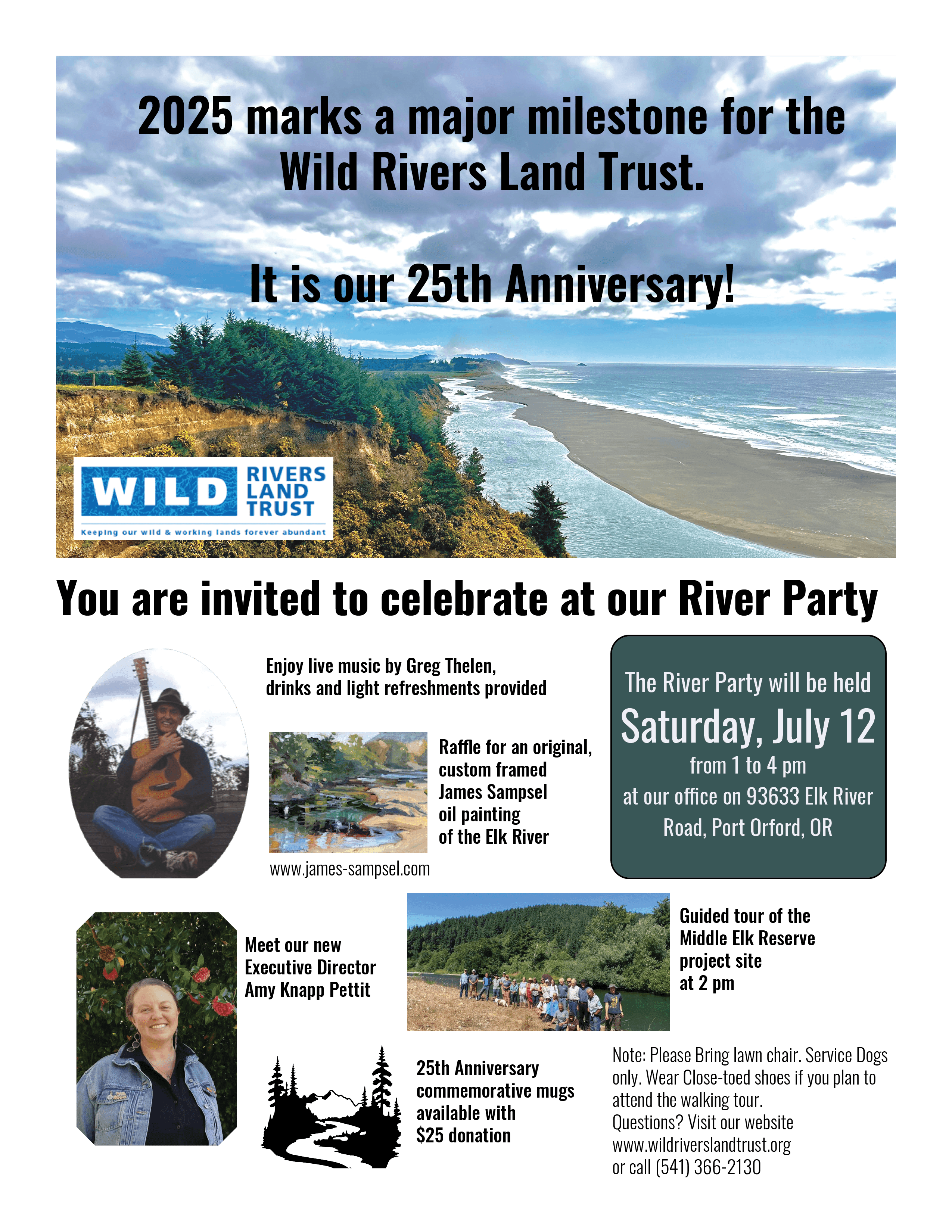 Don't miss this chance to celebrate our 25th anniversary at the river