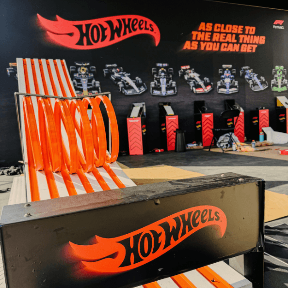 No detail was missed at the custom-branded Hot Wheels activation at COTA, built to stop fans in their tracks