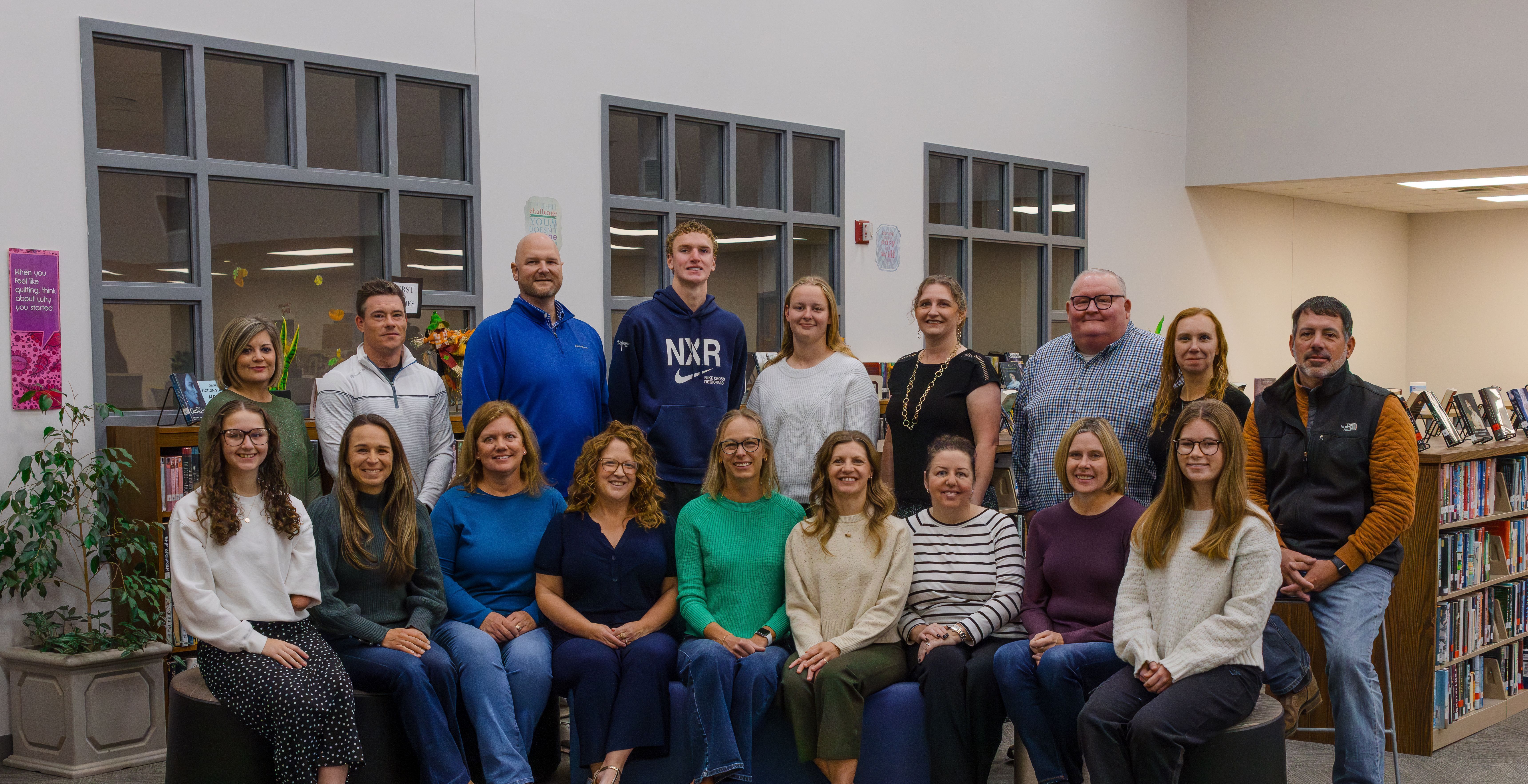 2025-26 Board Photo in the WHS Library