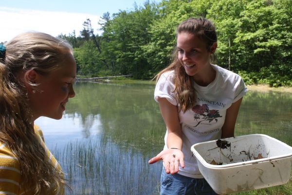 Katherine showing frog