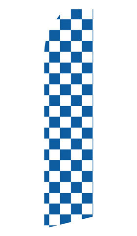 Blue and White Checkered Econo Stock Flag