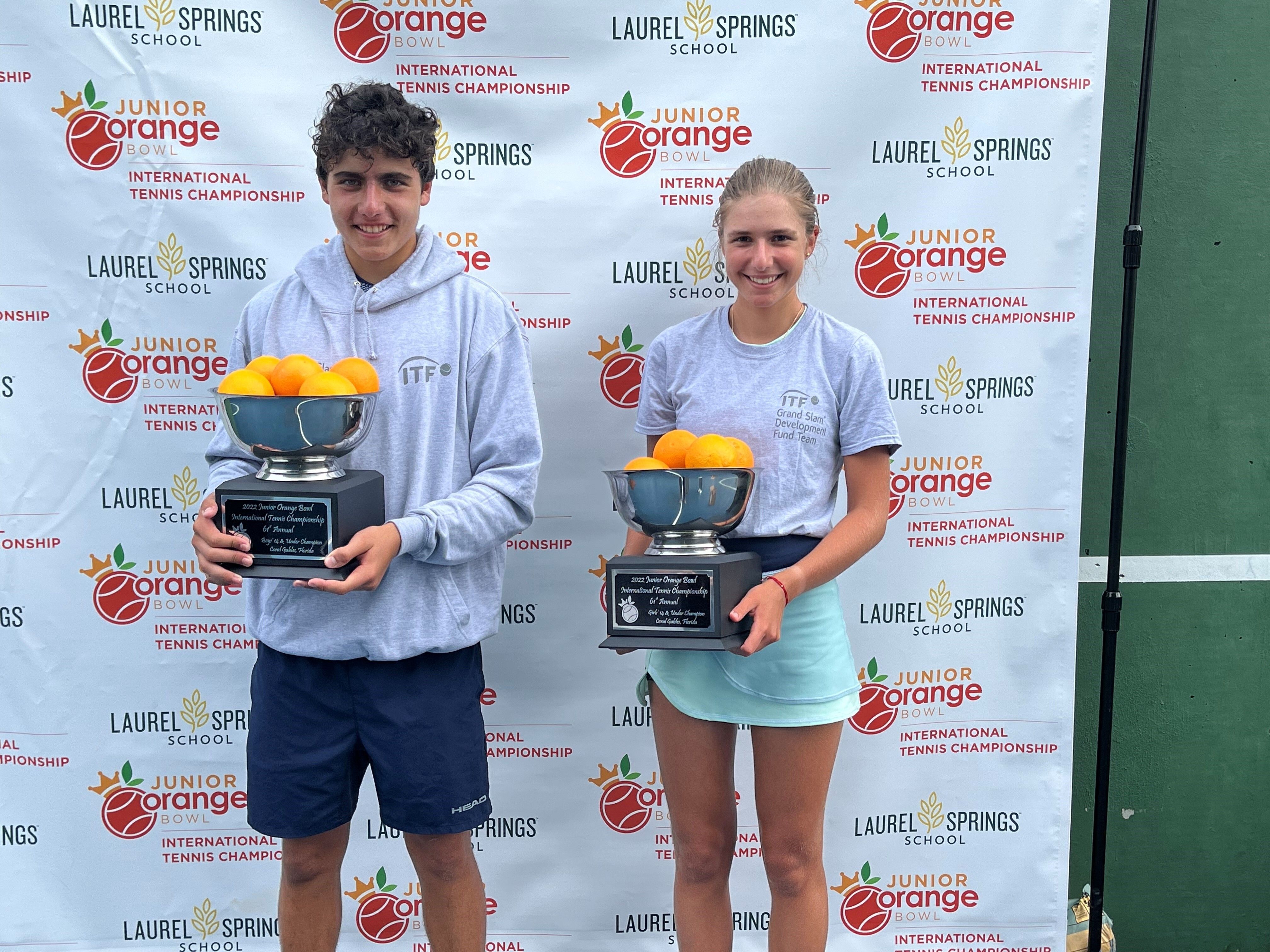 Ivanov and Lachinova smash their way to history with Junior Orange Bowl 14s’ titles