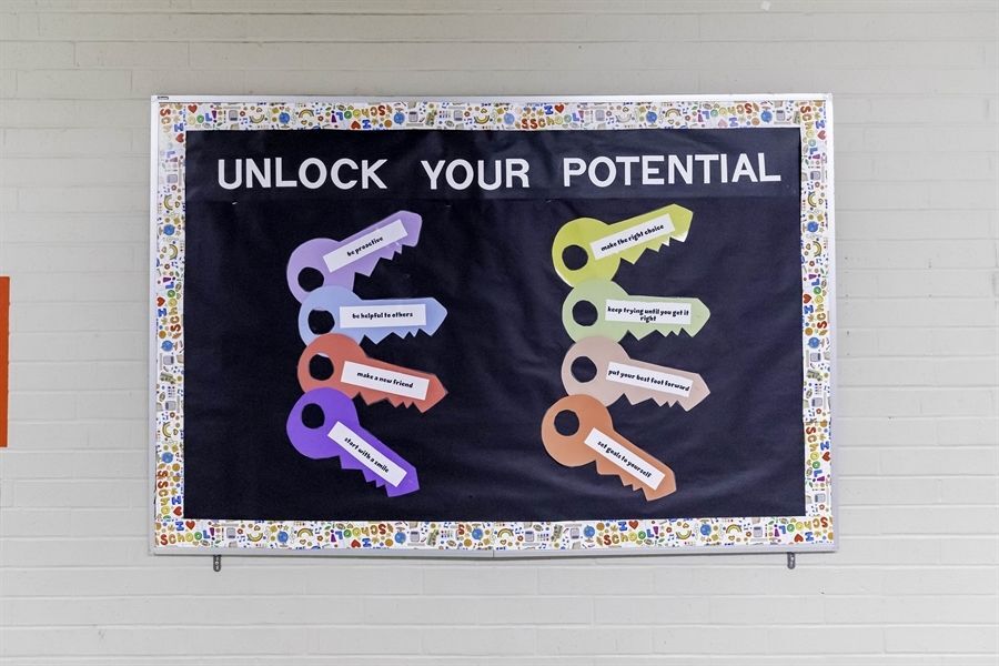 A Poster that says, "Unlock Your Potential"