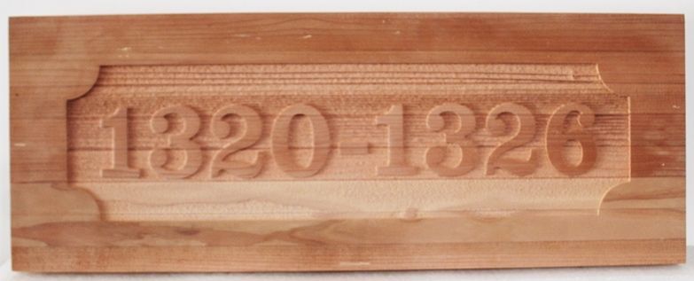 I18968 - Rustic Carved Western Red Cedar Street Number Sign for Several Residences