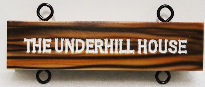 I18842 - Engraved 2.5-D HDU  Sign for the Underhill House