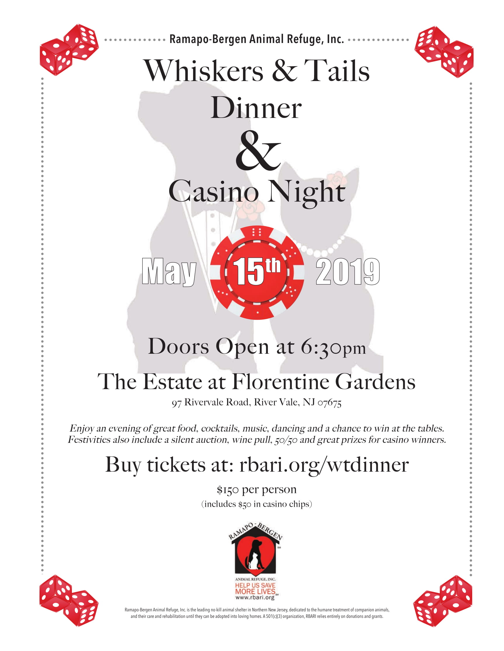 Whiskers & Tails Casino Night!