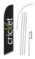 Cricket Simple Swooper/Feather Flag + Pole + Ground Spike