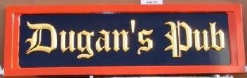RB27505- Closer View of Y25510, Irish Pub Sign with Gold Old English Letters