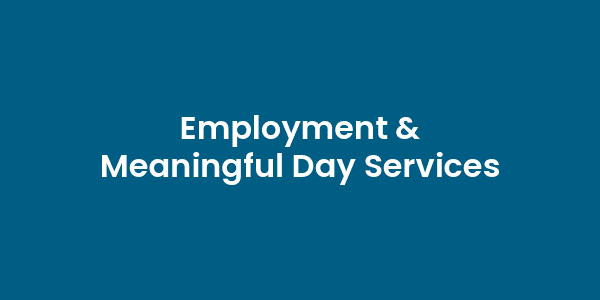 Employment & Meaningful Day Services
