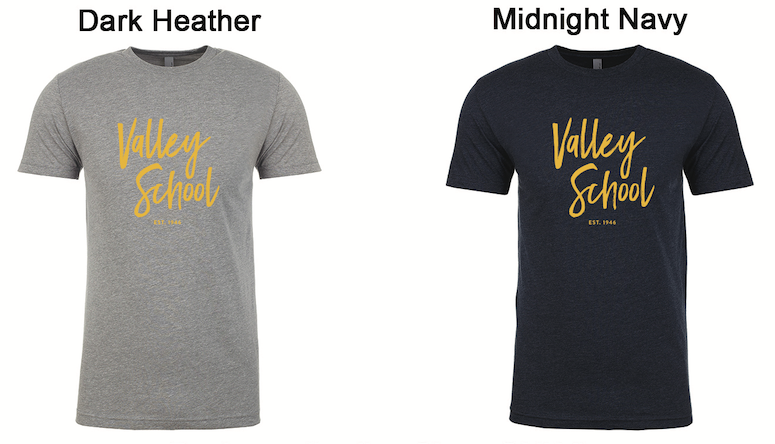 VALLEY SCHOOL SCRIPT LOGO - Next Level Apparel® Youth CVC Tee