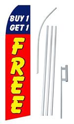 Buy 1 Get 1 Free Swooper/Feather Flag + Pole + Ground Spike