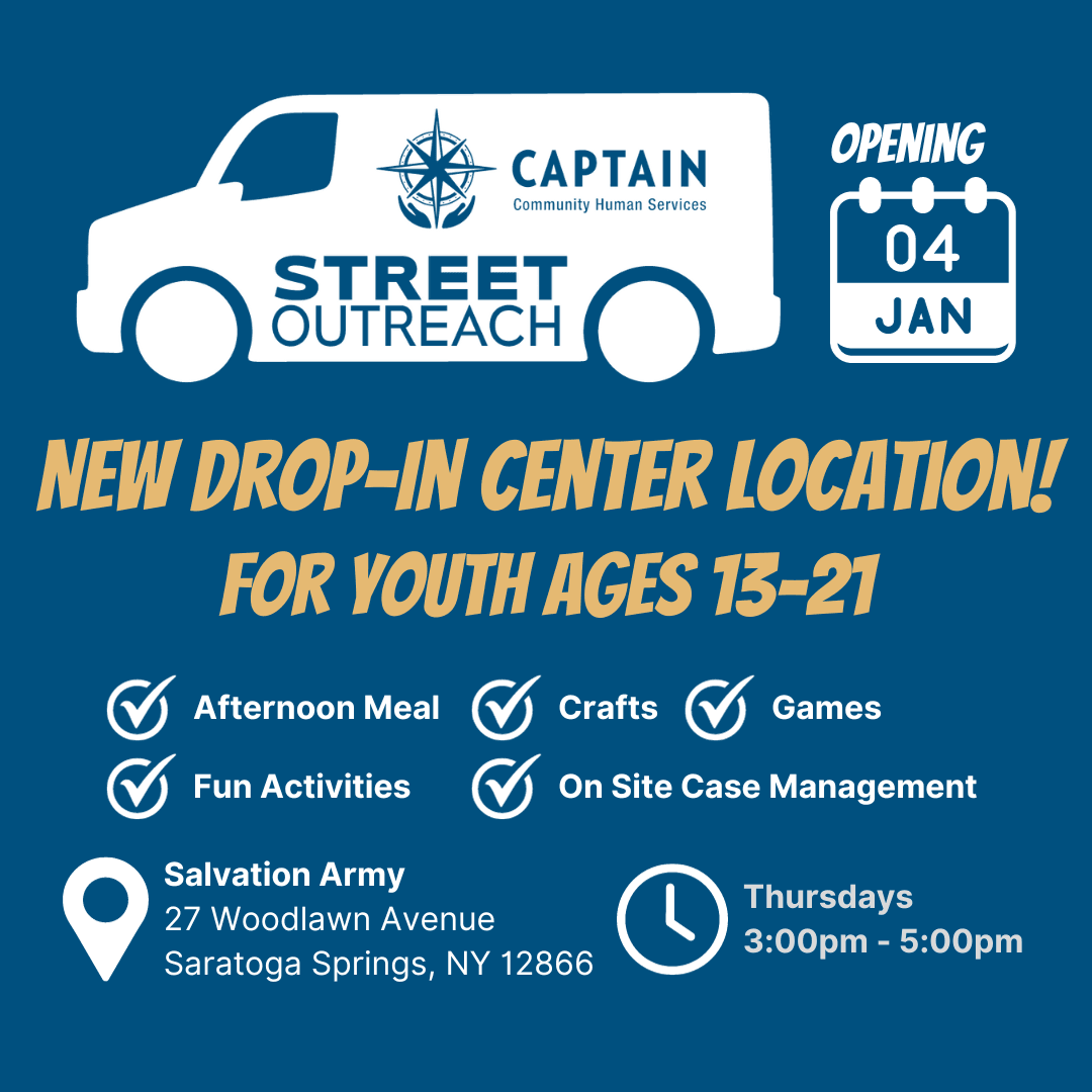 New Street Outreach Youth Drop-In Center Opening January 6th!
