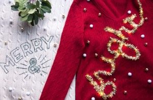 Goodwill DIY Holiday Couples Sweaters