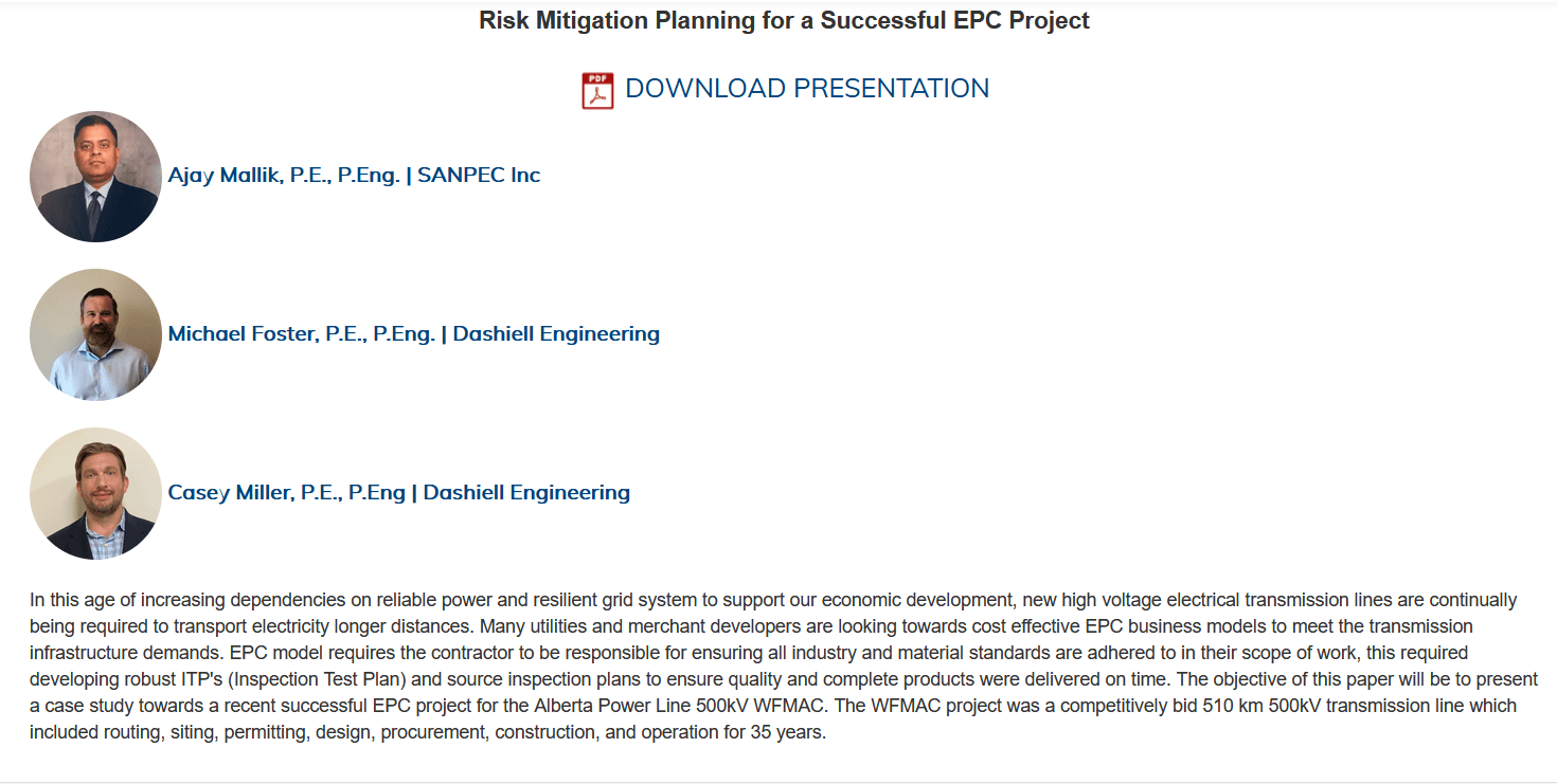 Risk Mitigation Planning in Transmission Line Project