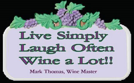 R27355 - Personalized Carved Wood Wine Plaque "Live Simply, Laugh Often, Wine a Lot!" 