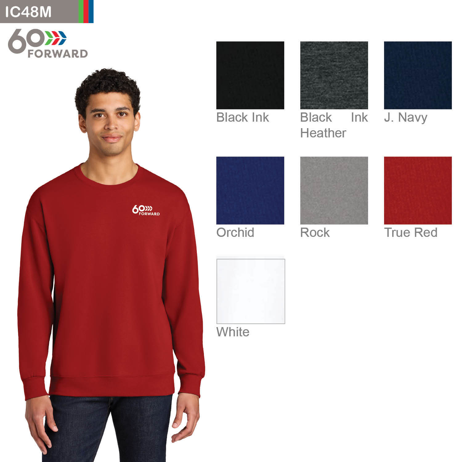 Jerzees Ultimate™ Unisex CVC Ring Spun Crewneck Sweatshirt