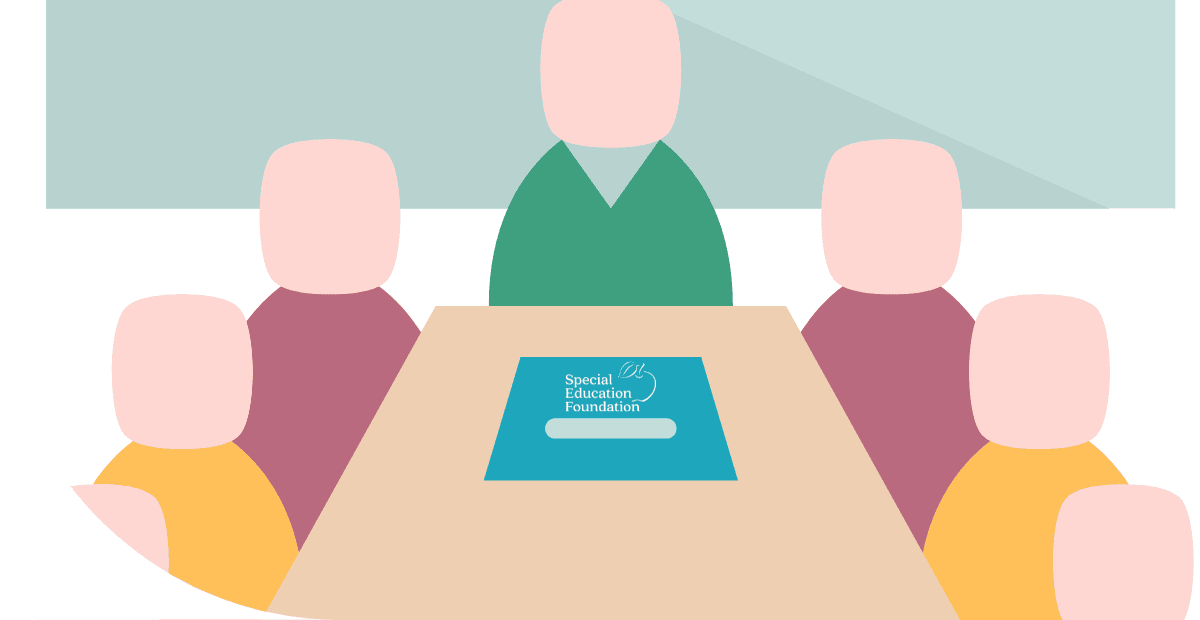 graphic of people around a table