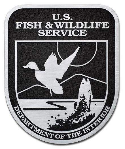 M7834 - Precision Machined Aluminum US Fish & Wildlife Service Seal Plaque