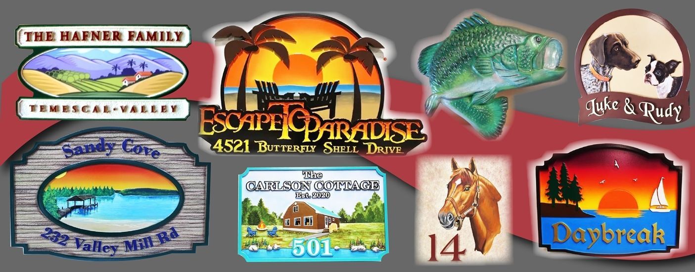 Custom Natural Scenes & Animals Painted by Artists on High Density Urethane  (HDU) Signs from ArtSignWorks