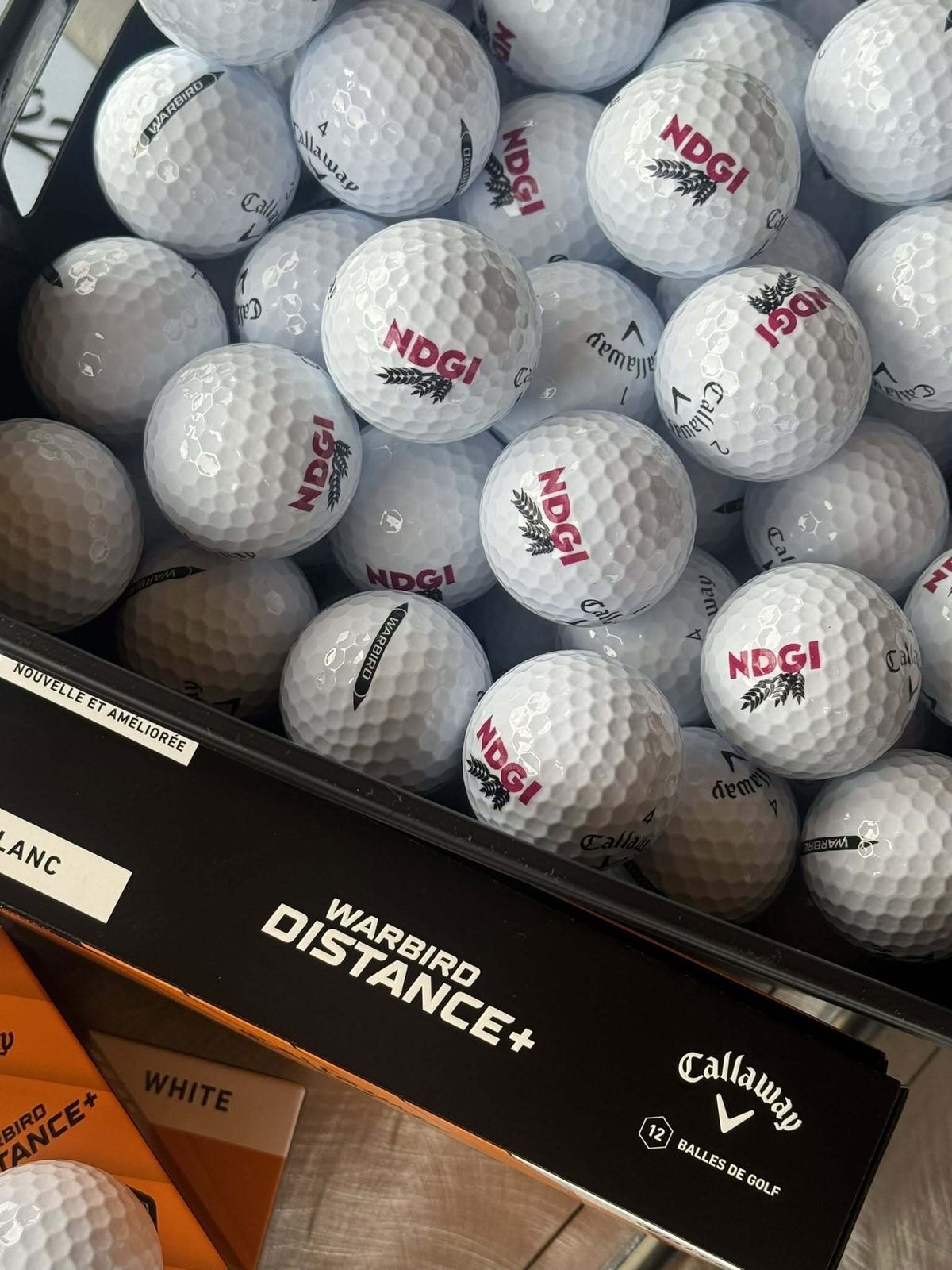 golf balls at NDEPA golf scramble