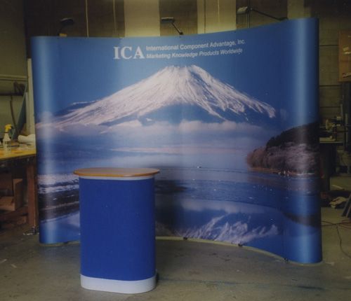 Trade Show Portable POP UP Displays with Custom 4 Color Printed Panels
