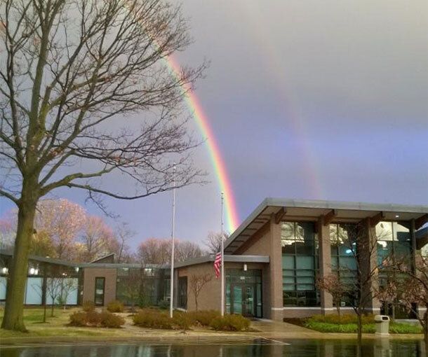 Rainbow above the LCFS building.