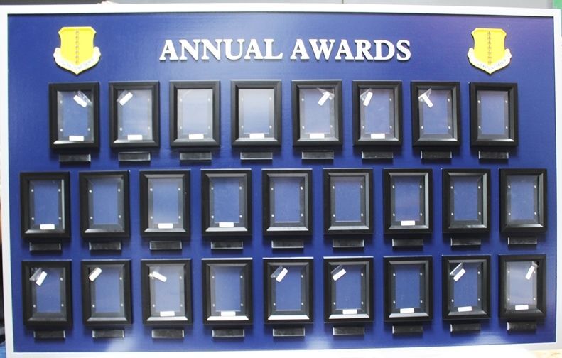 LP-9049- Carved High Density Urethane (HDU) Annual Awards Photo  Board for the 17th Training Group of the US Air Force