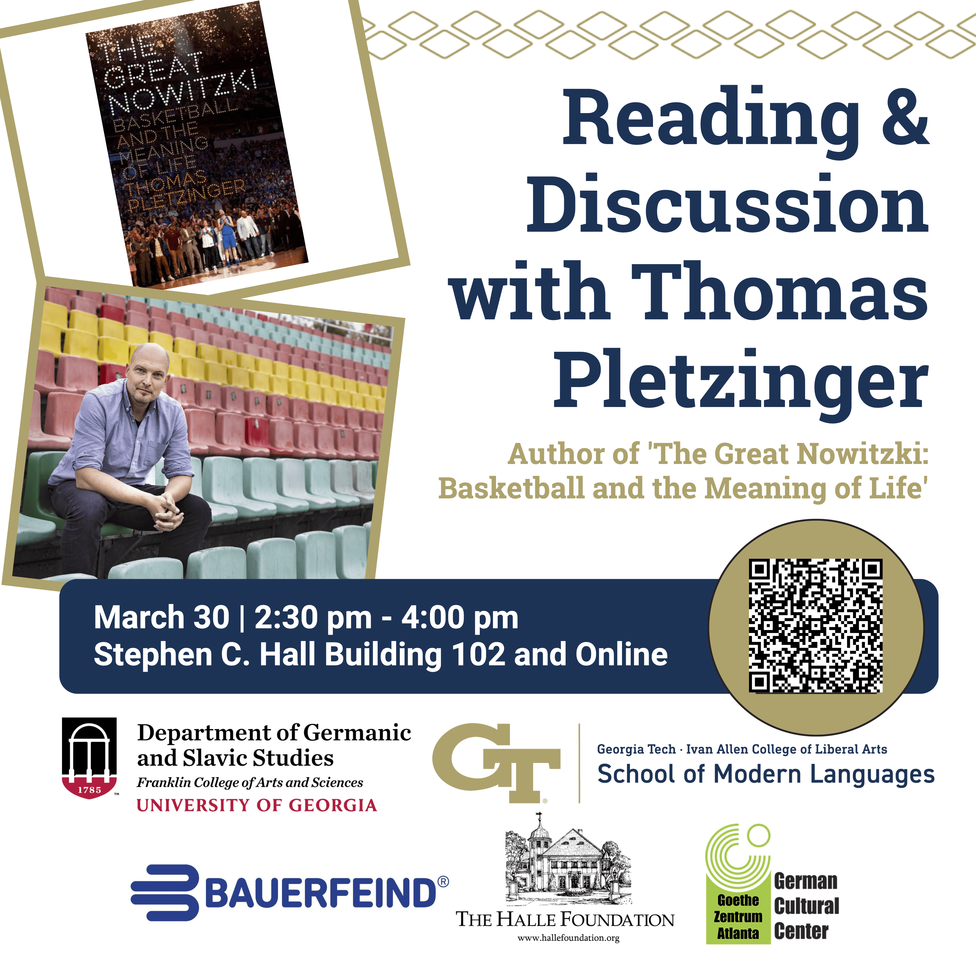 Reading & Discussion with Thomas Pletzinger, Author of "The Great Nowitzki"