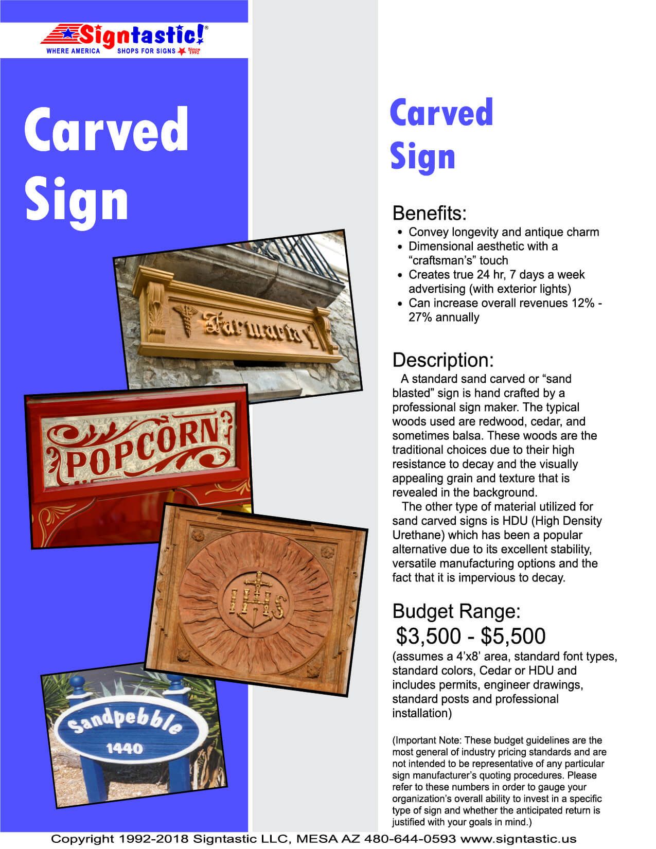 Carved Signs Page