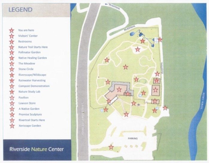 Map of the Riverside Nature Center Property