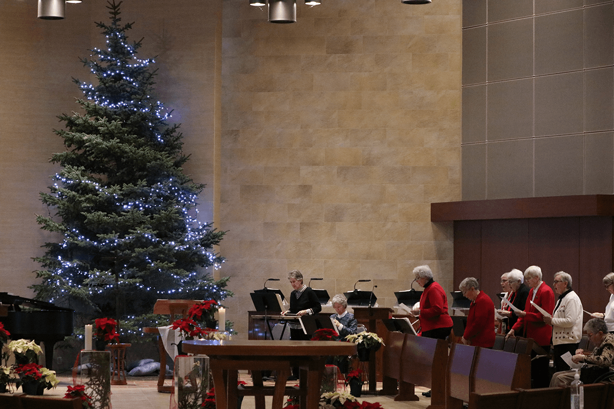 Christmas in the monastery chapel.