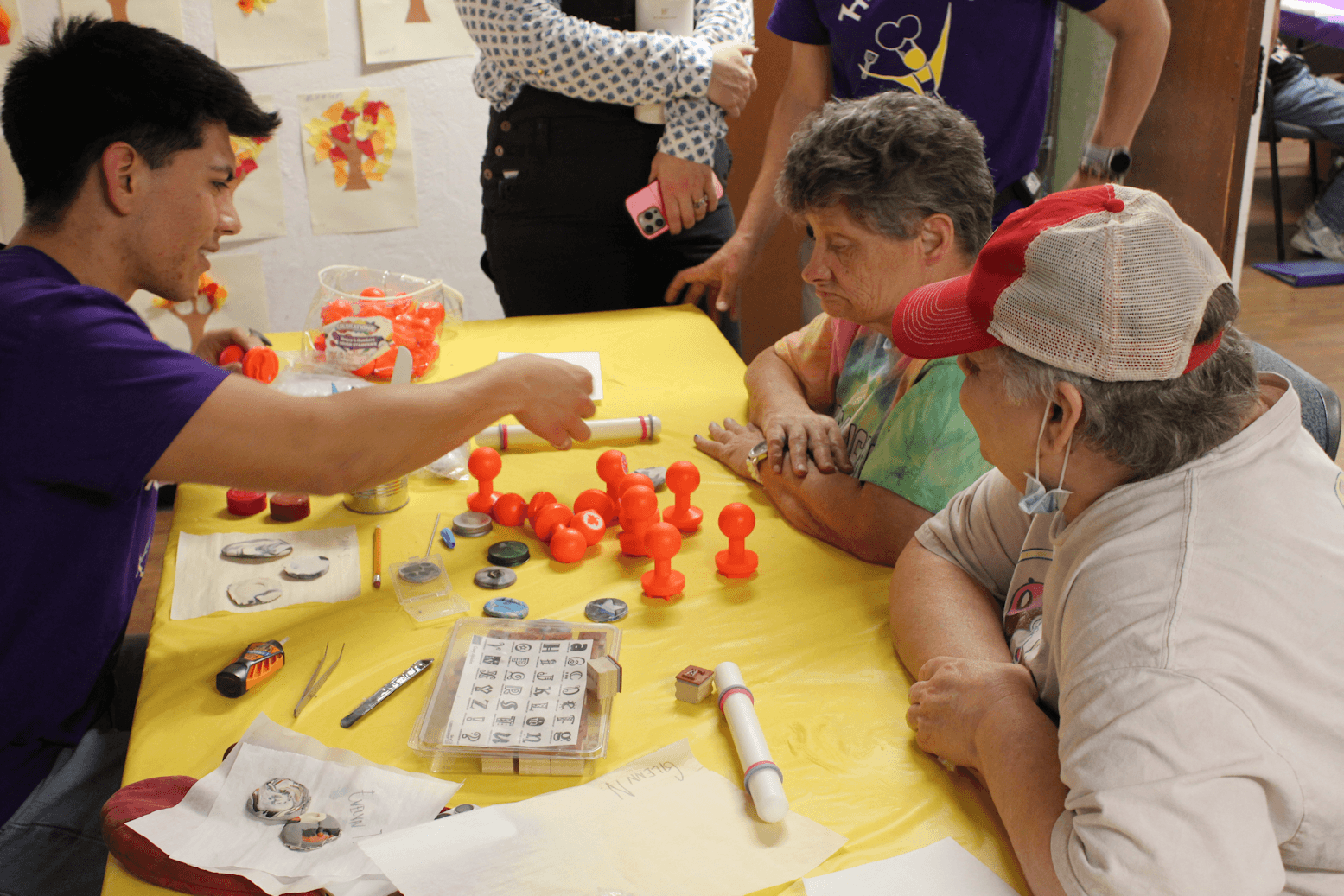 Making clay magnets at Gifted2Give