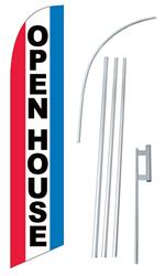 Open House Swooper/Feather Flag + Pole + Ground Spike