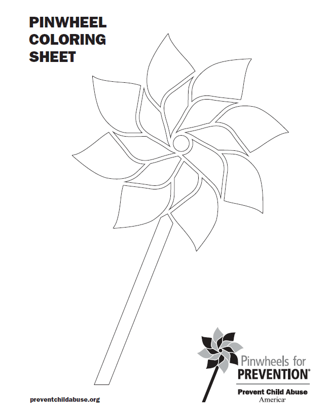 Pinwheel Coloring Sheet