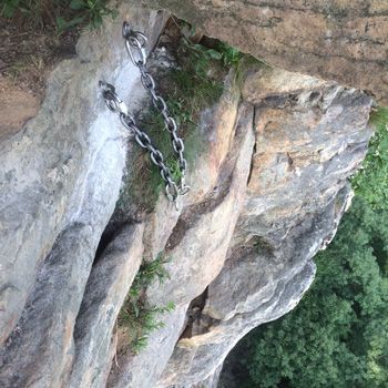 Anchors on the cliff edge