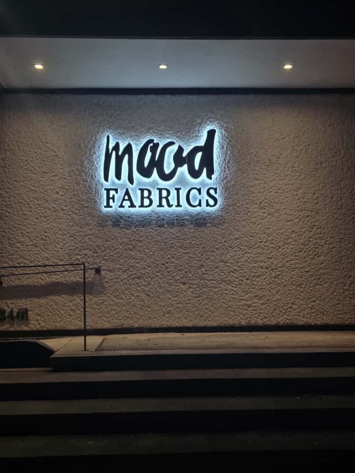 Mood Fabrics Steel Backlit Channel letter