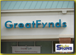 GreatFynds Gainesville Location Channel Letters