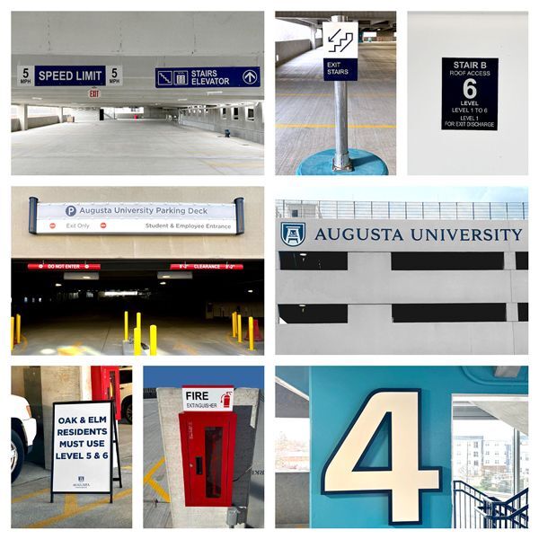 Parking Garage Signage Package | Augusta University
