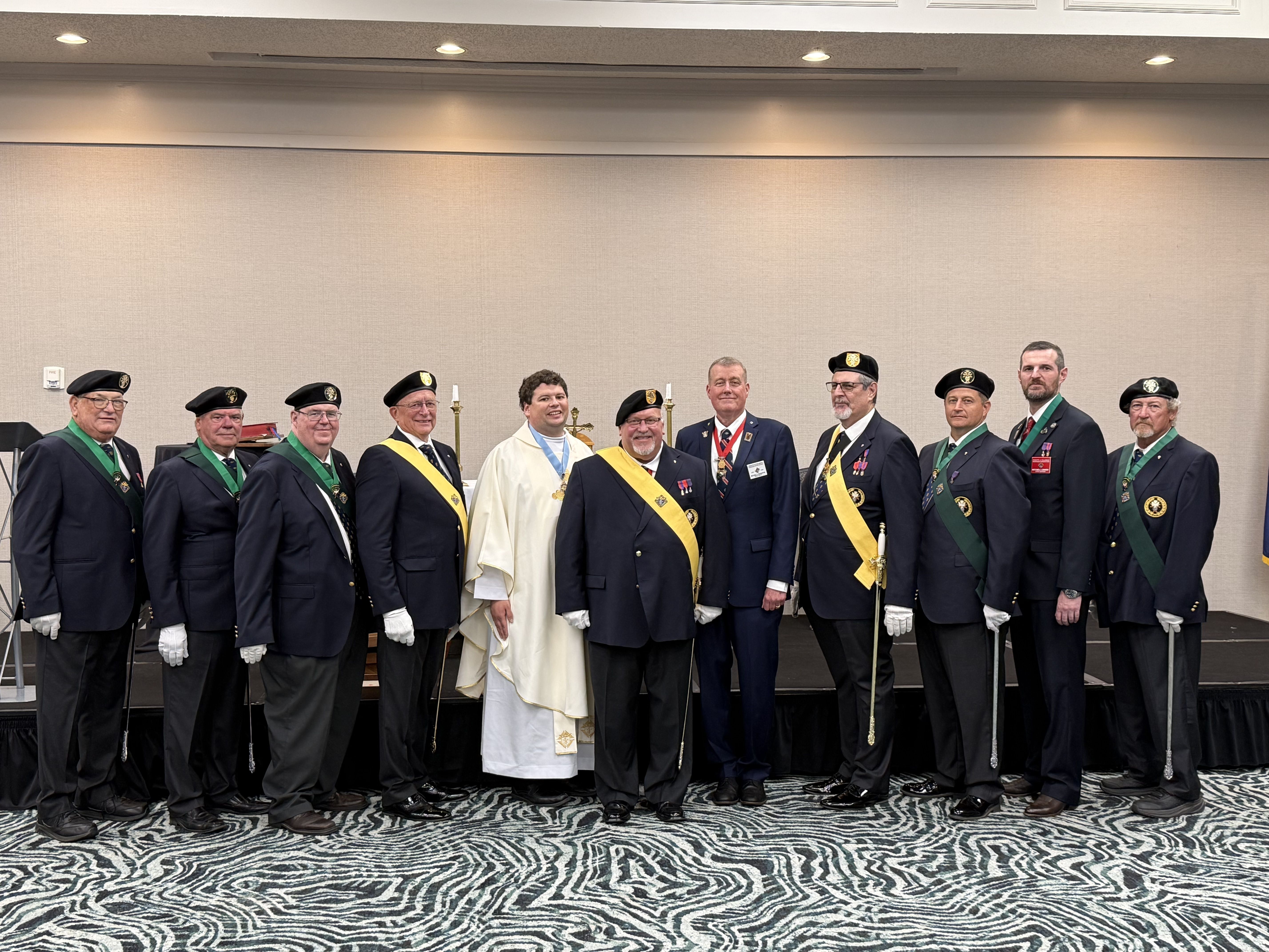 4th Degree State Team with Worthy State Deputy Schaffer and State Chaplain Cremers