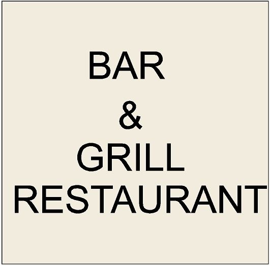 Q25700  - 10. Signs for Bar & Grill Restaurants