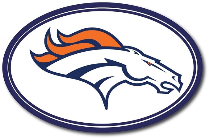 WP-1210 - Carved Wall Plaque of Logo for Denver Broncos, NFL,  Artist Painted