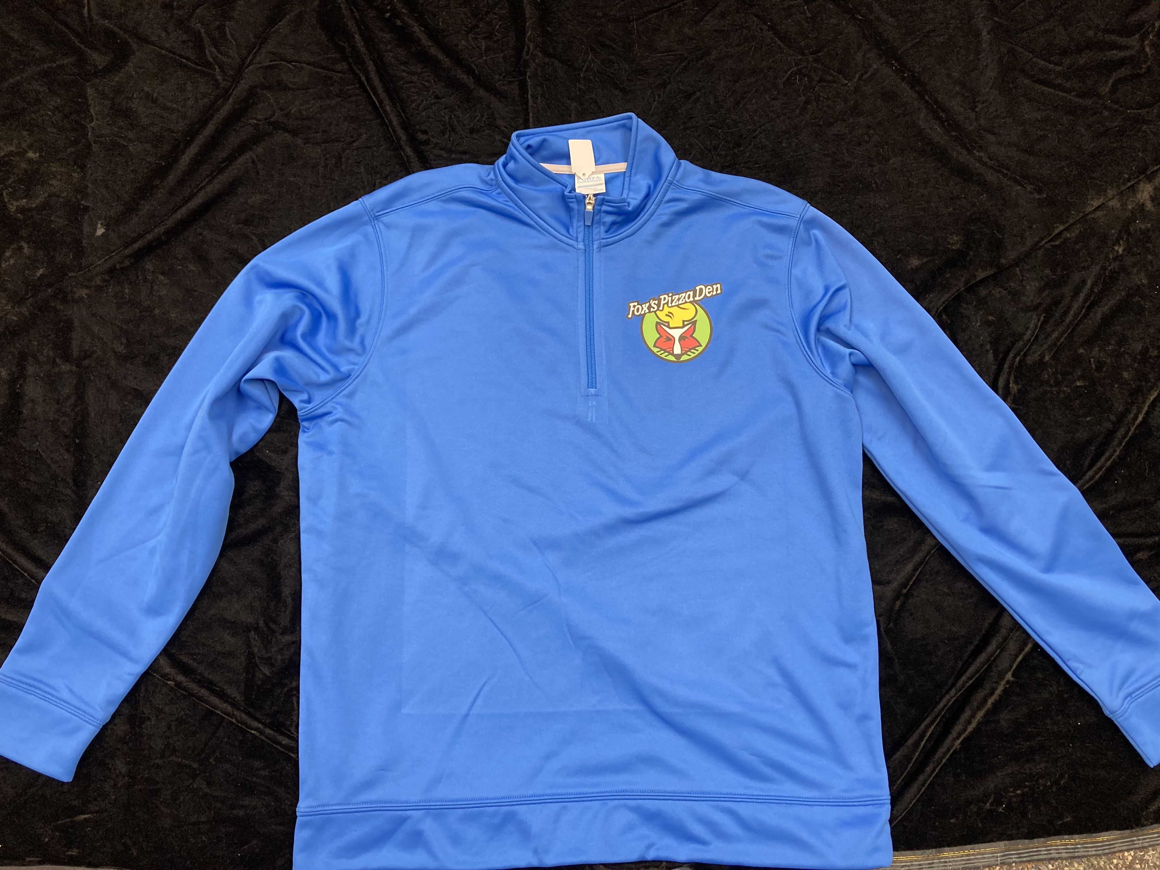 SALE Fox's Logo - Large Blue Quarter-Zip