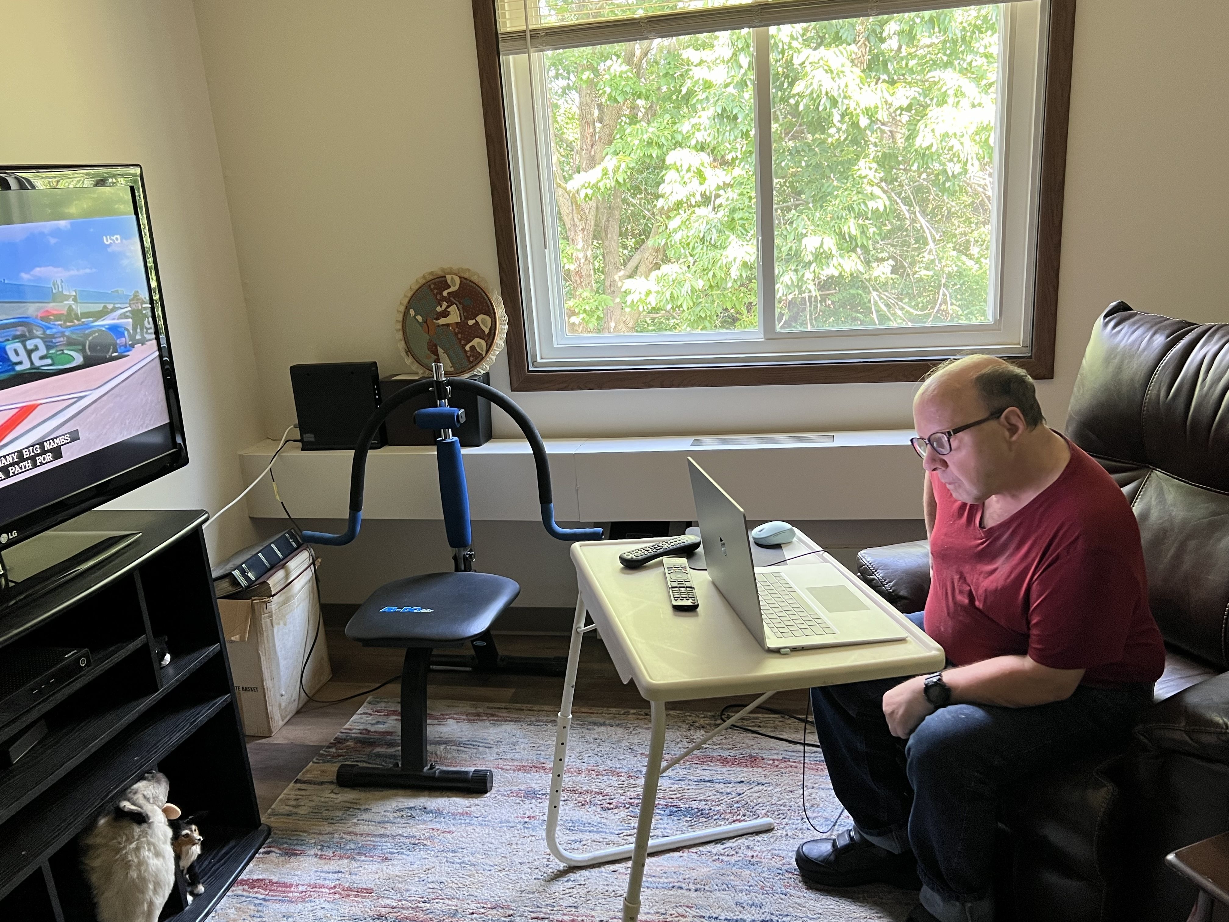 Chuck M. in his apartment