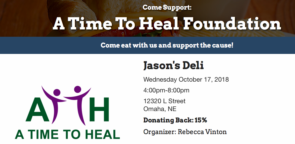 A Time to Heal Foundation Night at Jason's Deli