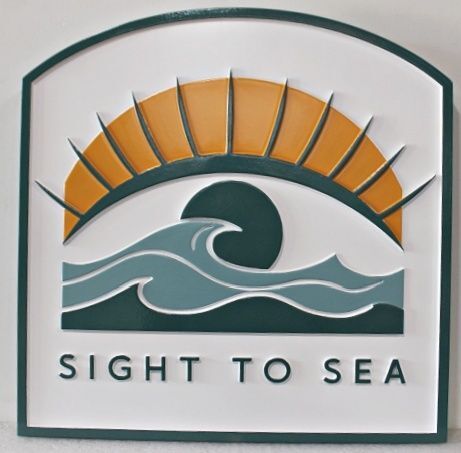 L21167 - Carved and Sandblasted HDU "Sight to See" Sign with Stylized Artwork