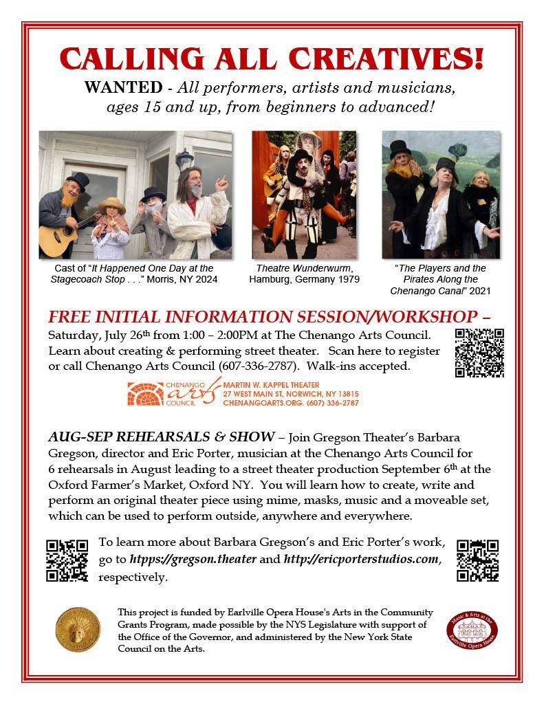 Learn and Perform Street Theater with Gregson Theater Information Session